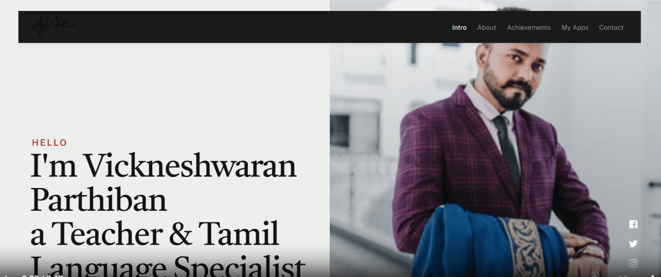 Vickneshwaran Parthiban — Portfolio preview